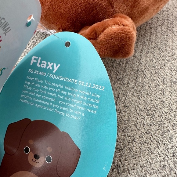 Nwt 🐶 5" FLAXY the BROWN DOG Squishmallow - Picture 4 of 4